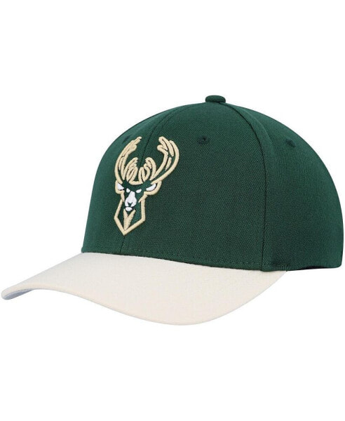 Men's Hunter Green, Tan Milwaukee Bucks MVP Team Two-Tone 2.0 Stretch-Snapback Hat