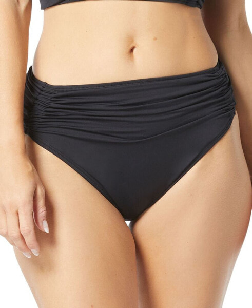 Women's Shirred-Waist Bikini Bottoms