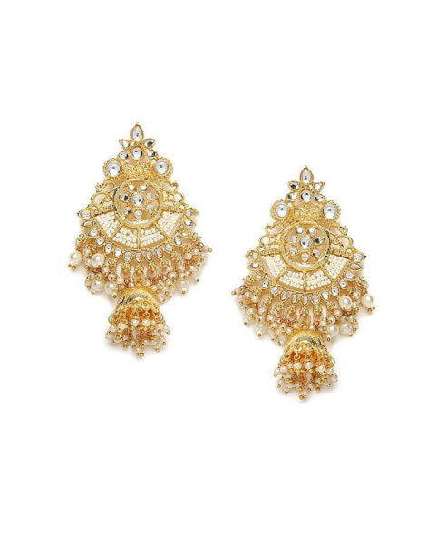 Women's Gold Embellished Drop Earrings