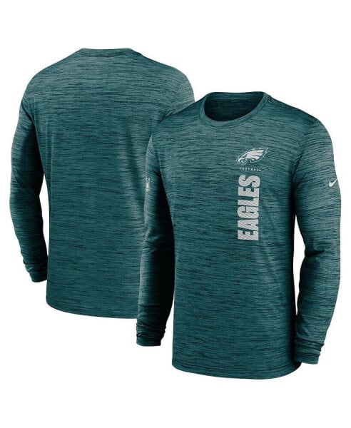 Men's Midnight Green Philadelphia Eagles 2024 Sideline Velocity Performance Long Sleeve T-Shirt