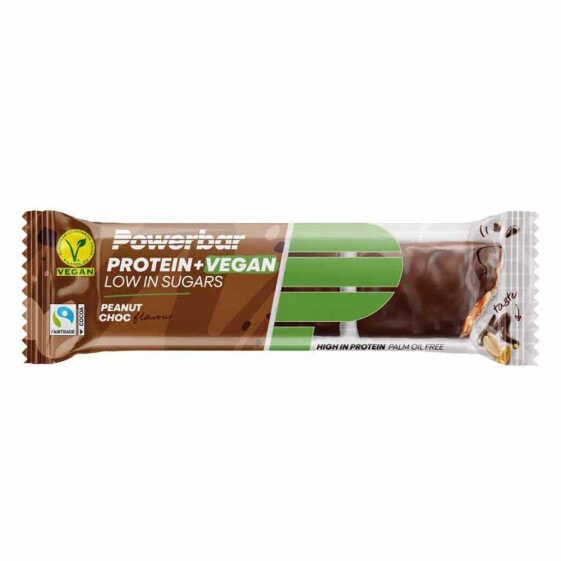POWERBAR ProteinPlus + Vegan Peanut And Chocolate 42g 12 Units Protein Bars Box