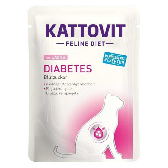 KATTOVIT Feline Diet Diabetes Salmon 85g wet food for cat