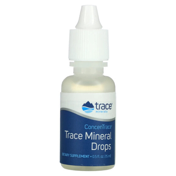 Минеральные капли Trace Mineral Drops ConcenTrace, полный спектр, 8 ж. унц. (237 мл) от Trace Minerals ®.