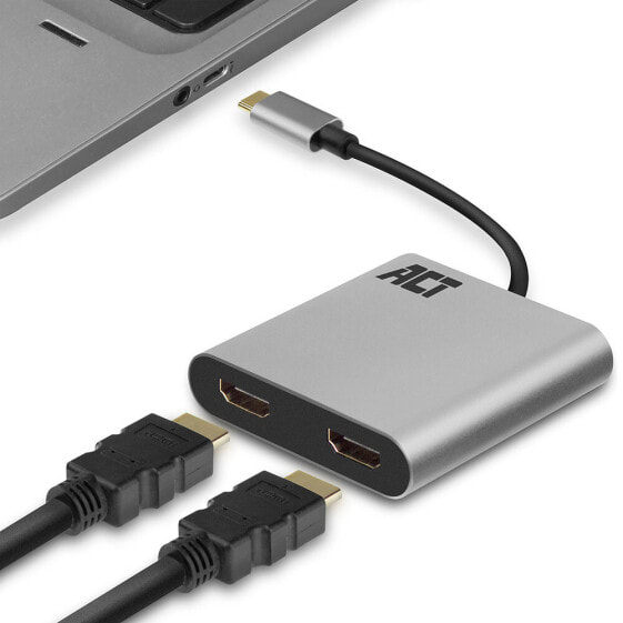 ACT AC7012 USB-C to HDMI dual monitor MST - 3.2 Gen 1 (3.1 Gen 1) - USB Type-C - HDMI output - 4096 x 2160 pixels