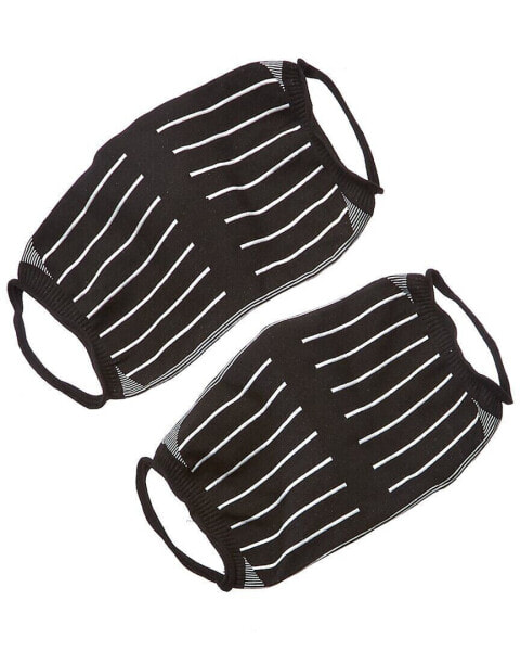 Emilio Cavallini Pack Of 2 Cloth Face Masks Women's Black Os