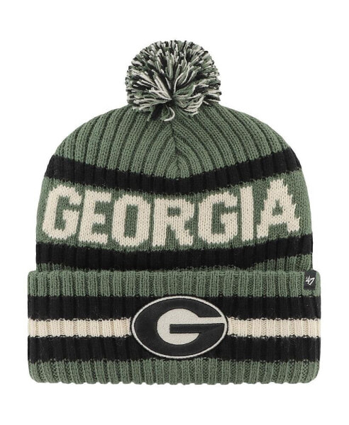 Men's Green Georgia Bulldogs OHT Military-Inspired Appreciation Bering Cuffed Knit Hat with Pom