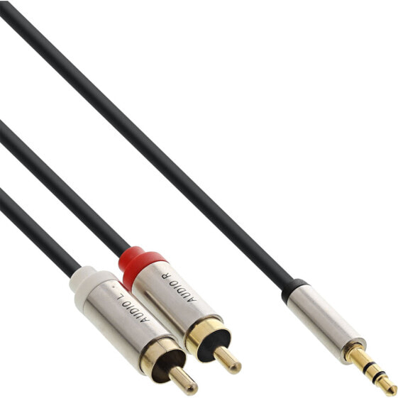 InLine Basic Slim Audio Cable 3.5mm male / 2x RCA male - 1m