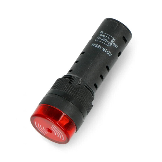 LED indicator 12V DC - 19mm - red with a buzzer