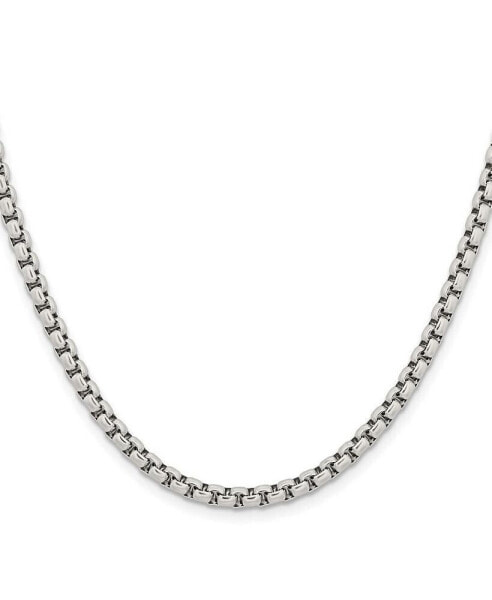 Stainless Steel 3.9mm Rounded Box Chain Necklace