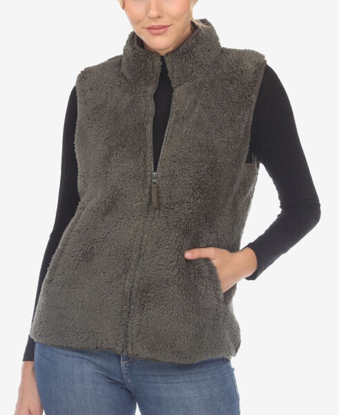 Women's Zip Up Sherpa Vest