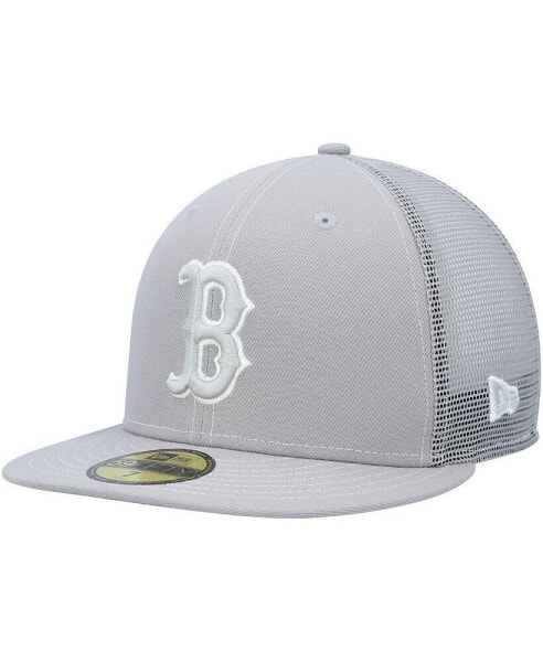 Men's Gray Boston Red Sox 2023 On-Field Batting Practice 59FIFTY Fitted Hat