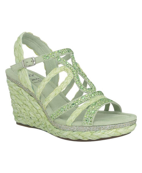 Women's Omalia Raffia Platform Wedge Sandals