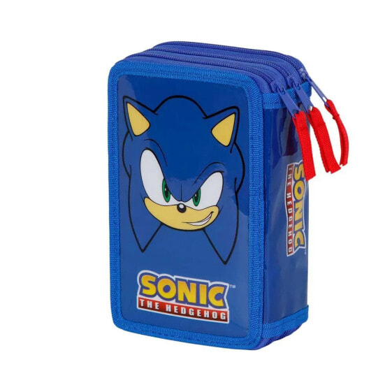 KARACTERMANIA Sonic The Hedgehog Sega Sight Filled Triple Pencil Case