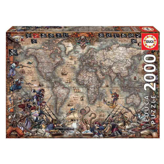 Пазл Деревянный "Карта Пиратов" 2000 элементов EDUCA BORRAS