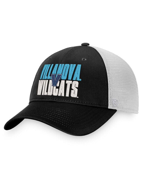 Men's Black, White Villanova Wildcats Stockpile Trucker Snapback Hat