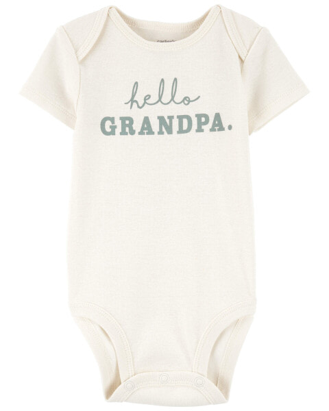 Baby Hello Grandpa Announcement Bodysuit 6M