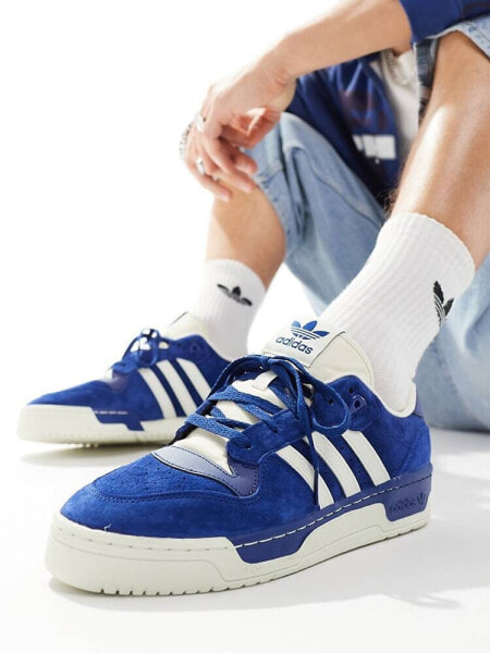 adidas Originals Rivalry Low trainers in retro navy and off white