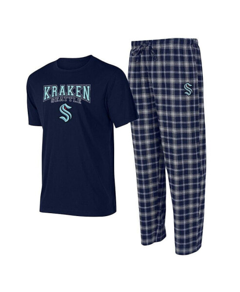 Синий пижамный комплект для мужчин Concepts Sport Seattle Kraken Arctic