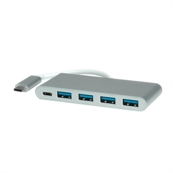 Кабель USB 3.2 Gen 1 (3.1 Gen 1) Type-C - USB 3.2 Gen 1 (3.1 Gen 1) Type-A ROLINE 14.02.5045 - 5000 Mbit/s - Silver - Plastic - 94 mm