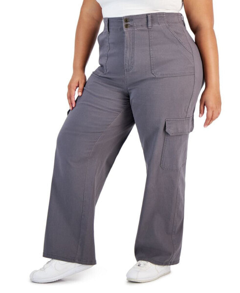 Trendy Plus Size Relaxed-Fit Straight-Leg Cargo Pants