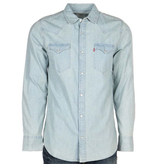 Levi's Classic Casual Sawtooth Denim Western Shirt Light Blue 3LYLW2262 NAB