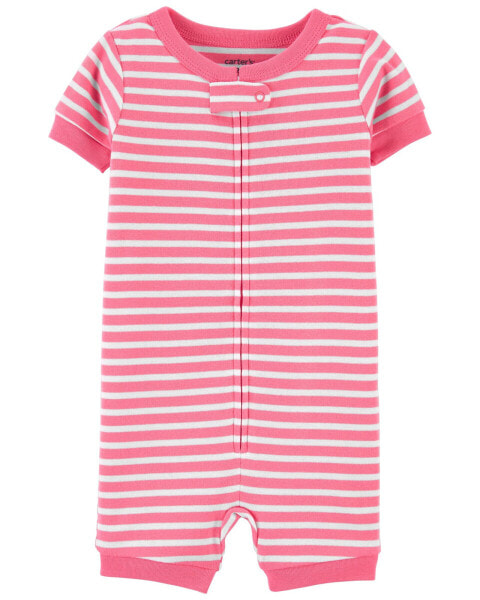 Baby 1-Piece Striped 100% Snug Fit Cotton Romper Pajamas 24M