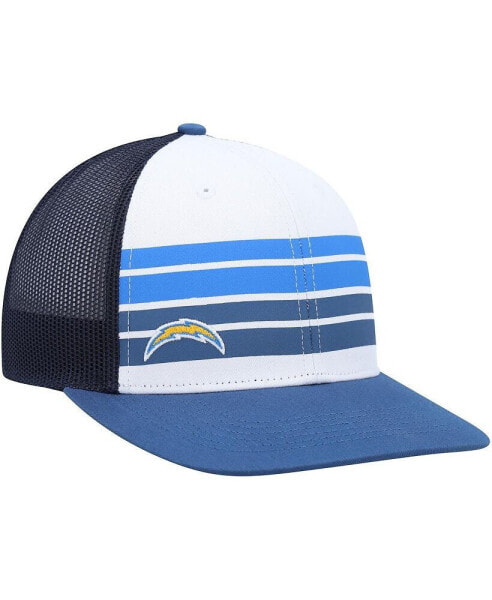 Big Boys and Girls White, Blue Los Angeles Chargers Cove Trucker Snapback Hat