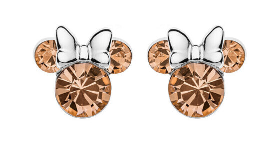 Glittering silver Minnie Mouse stud earrings ES00028SJUNL.CS