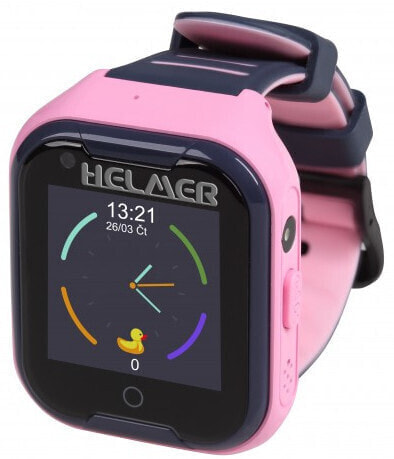 Часы наручные для девочек HELMER LK 709 4G розового цвета - с GPS локатором, видеозвонками, водонепроницаемые