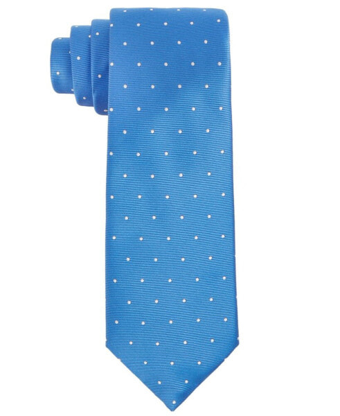 Men's Royal Blue & White Dot Tie