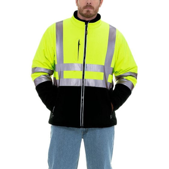 Big & Tall High Visibility Insulated Softshell Jacket with Reflective Tape