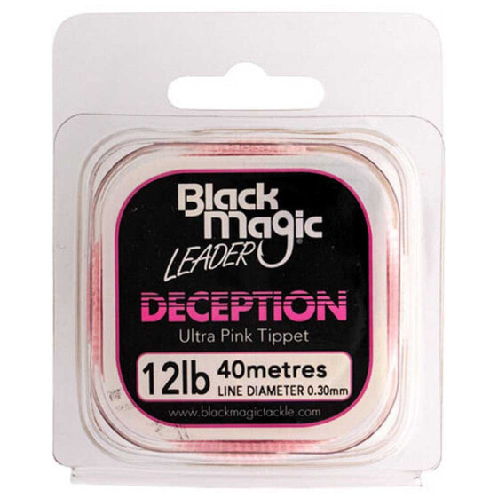 Флюорокарбоновая леска для рыбалки Black Magic Decepction Ultra Pink Tippet 40 м 12lb 0.30 мм