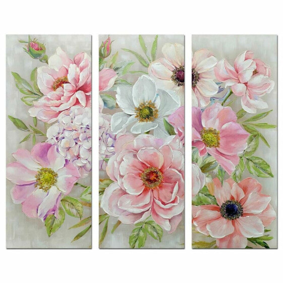 Картина DKD Home Decor Цветы 60 x 3 x 150 cm Shabby Chic (3 Предметы)