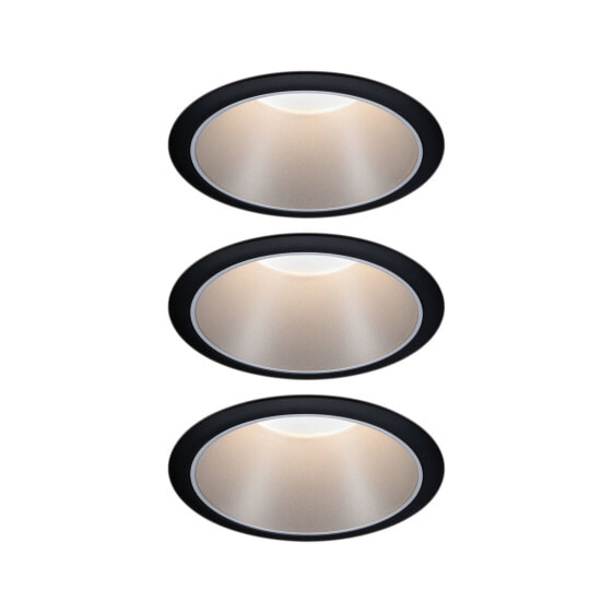 PAULMANN 934.08 - Recessed lighting spot - Non-changeable bulb(s) - 1 bulb(s) - 6.5 W - 460 lm - Black - Silver
