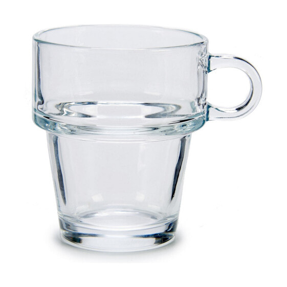 Набор из кофейных чашек 27010 Прозрачный Стеклянный 260 ml (26 cl)