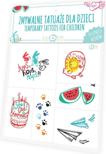 Zuzu Toys Zmywalne tatuaże dla dzieci - Letnie wzory - 145658