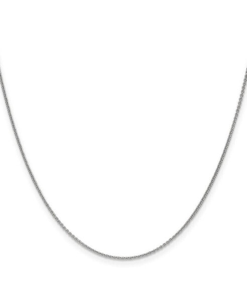 18K White Gold 16" Diamond-cut Cable Chain Necklace