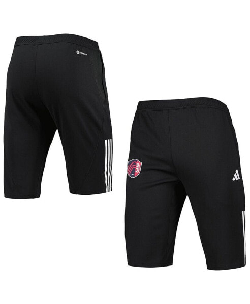 Брюки мужские adidas Black St. Louis City SC 2023 для тренировок на поле AEROREADY Half Pants