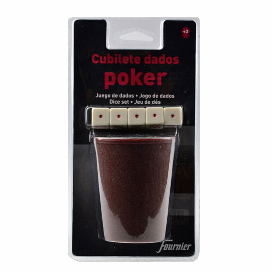 FOURNIER Cubilote With 5 Poker Dice Board Game