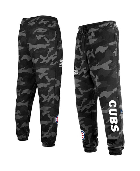 Men's Black Chicago Cubs Camo Jogger Pants