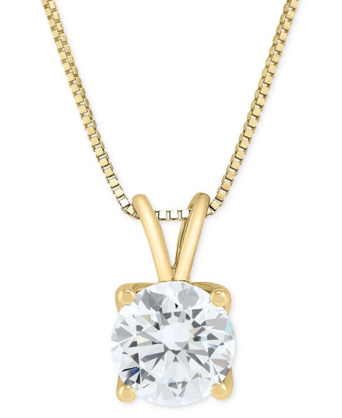 Grown With Love iGI Certified Lab Grown Diamond Solitaire 18" Pendant Necklace (1 ct. t.w.) in 14k White Gold or 14k Gold