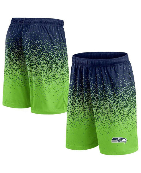 Men's College Navy, Neon Green Seattle Seahawks Ombre Shorts