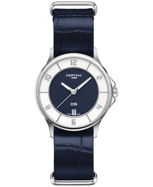 Women's Swiss DS-6 Blue Leather Strap Watch 35mm