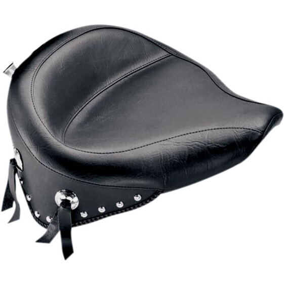 MUSTANG Wide Touring Solo Plain Studded Conchos Harley Davidson Softail Seat