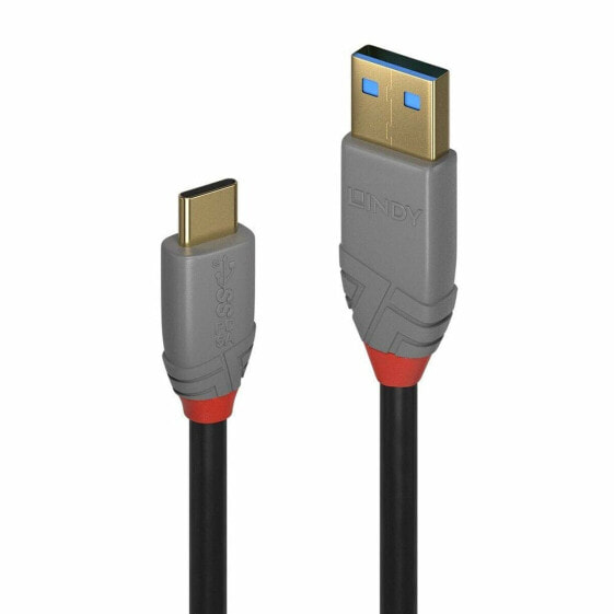 Кабель USB A — USB C LINDY 36910 50 cm Чёрный