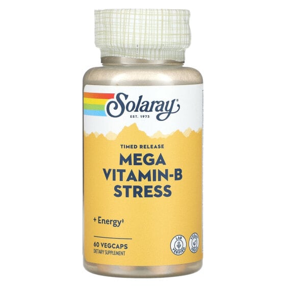 Витамины группы B SOLARAY Тайм релиз, Мега витамины от стресса, 60 вегкапселярPel