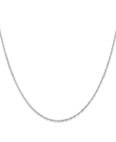 Diamond2Deal 18K White Gold 18" Singapore Chain Necklace