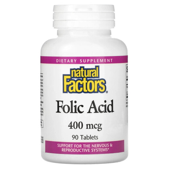 Folic Acid, 400 mcg, 90 Tablets
