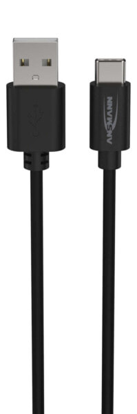 Ansmann 1700-0130, 1 m, USB A, USB C, 480 Mbit/s, Black