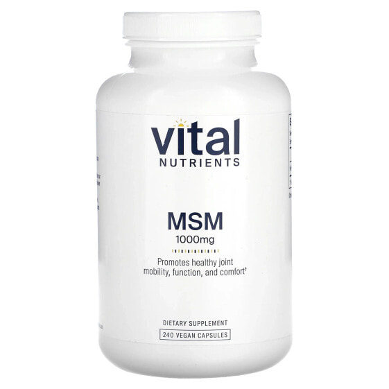 Витамин MSM Vital Nutrients 1000 мг, 240 веганских капсул